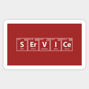 Service (S-Er-V-I-Ce) Periodic Elements Spelling Sticker